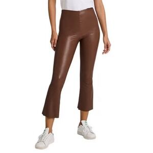 Commando Faux Leather Crop Flare Bootcut Ankle Pants Jeans Size Small S